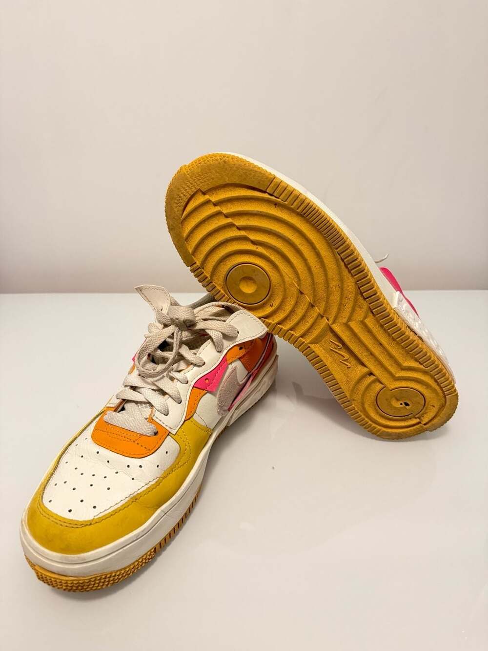 Women Nike Air Force 1 Fontanka Size 9 Sunrise Summit White Hyper Pink - Picture 4 of 5